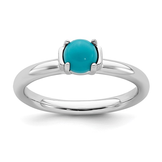 Sterling Silver Stackable Expressions Turquoise Ring