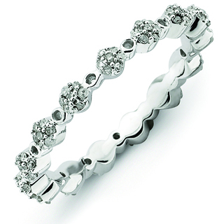 Sterling Silver Stackable Expressions 1/3 ct Diamond Ring