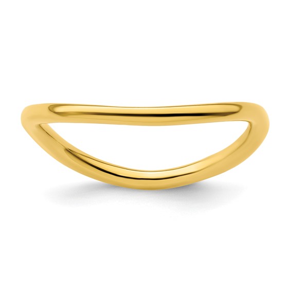 Sterling Silver Stackable 1.5mm Gold-plated Wave Ring
