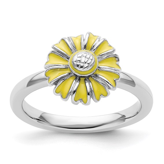 Sterling Silver Stackable Expressions Daisy Ring