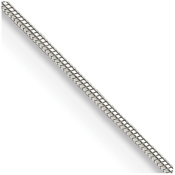 Sterling Silver 24in Round Snake Chain .7mm