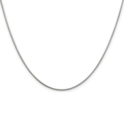 Sterling Silver 30in Round Snake Chain 1mm QSN030-30 | Joy Jewelers