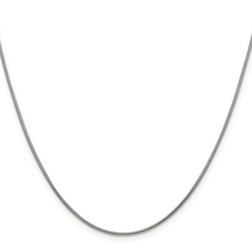 18in Sterling Silver 1.2mm Round Snake Chain