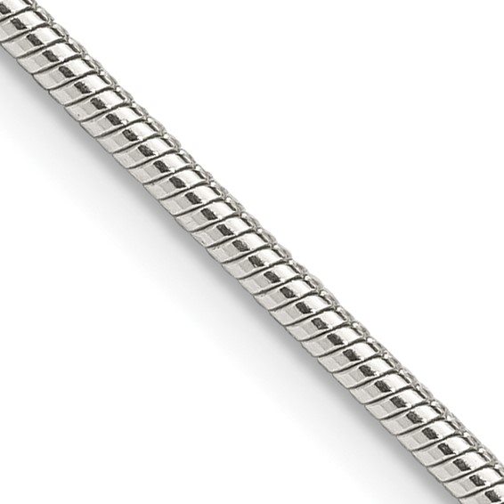 7in Round Snake Chain Bracelet 1.75mm - Sterling Silver