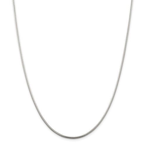 Sterling Silver 30in Round Snake Chain 1.75mm