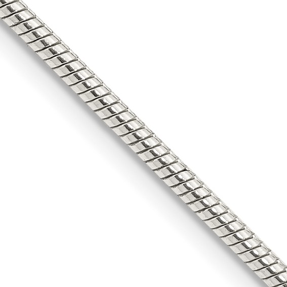 Sterling Silver 24in Round Snake Chain 2mm