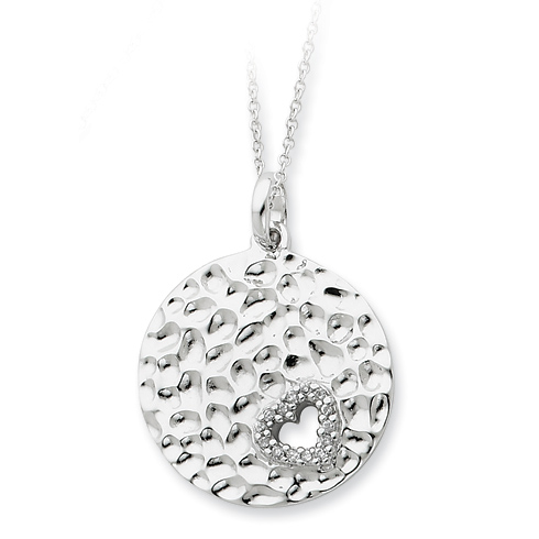 Sterling Silver I Wish You Enough Necklace CZ