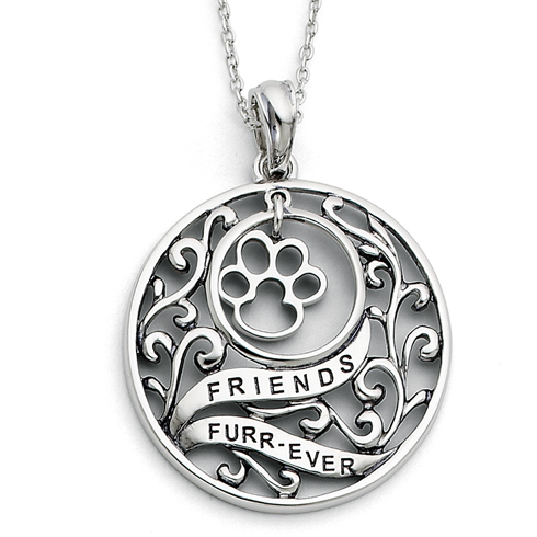 Sterling Silver Friends Furr-ever Dog Necklace