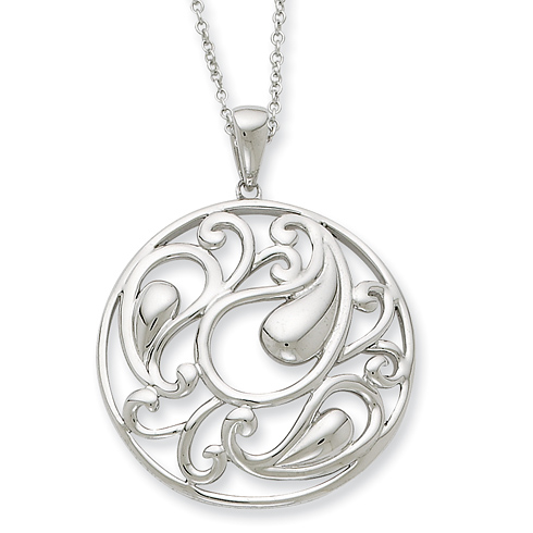 I Am Sharing Your Sorrow Necklace 1in Sterling Silver