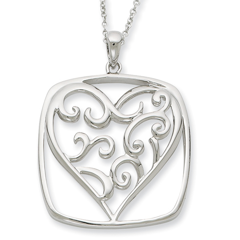 You Are A Friend Of My Heart Necklace Sterling Silver