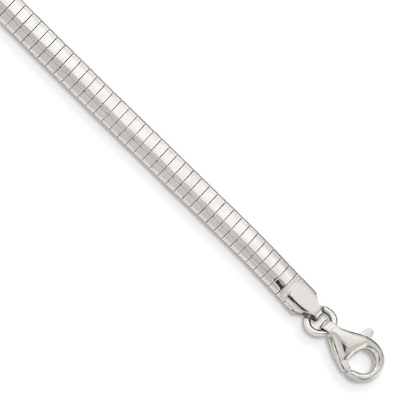 Sterling Silver 7in Cubetto Bracelet 4mm