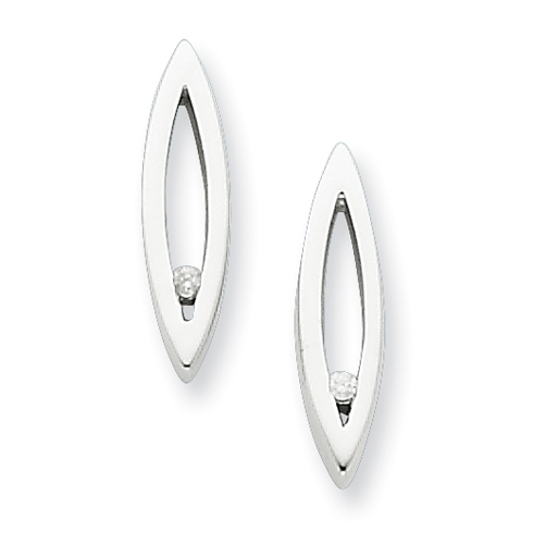 Sterling Silver .02ct Diamond Earrings