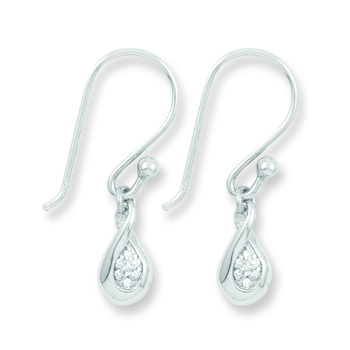 Sterling Silver Diamond Earrings