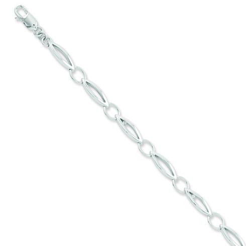 7in Sterling Silver Diamond Bracelet