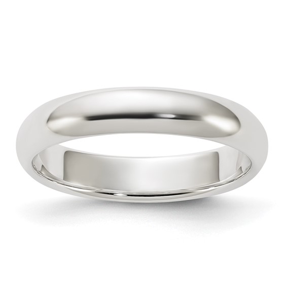 Sterling Silver 4mm Oval Wedding Band