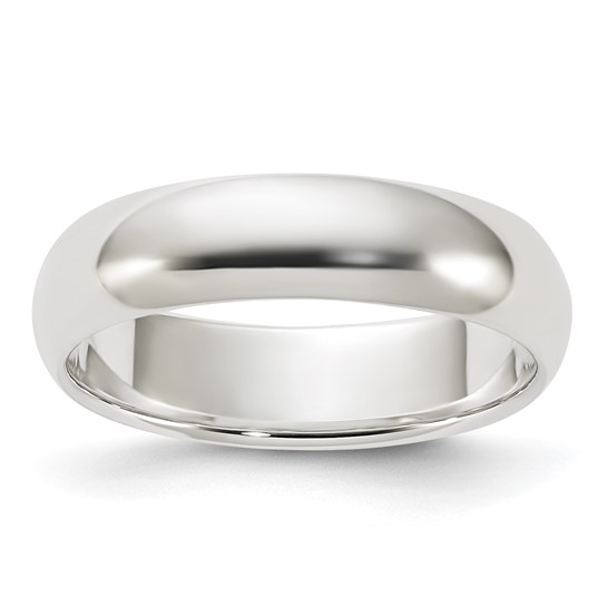 Sterling Silver 5mm Oval Wedding Band