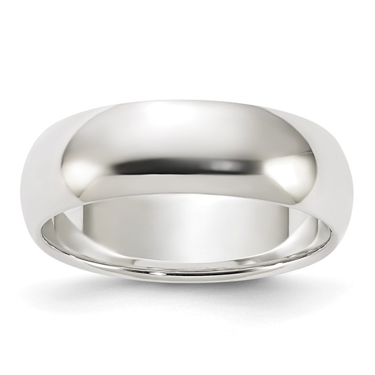 Sterling Silver 6mm Oval Wedding Band