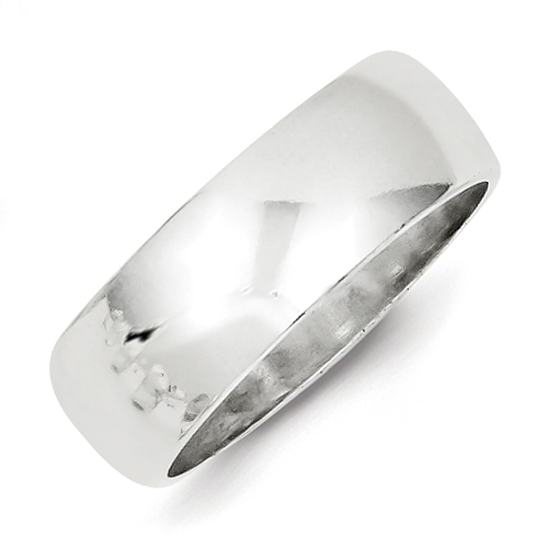 Sterling Silver 7mm Oval Wedding Band