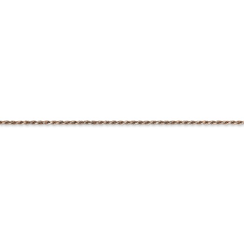 14kt Rose Gold 20in Diamond Cut Rope Chain 1mm R010-20 Joy Jewelers