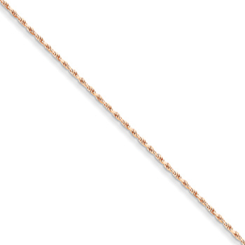 14kt Rose Gold 18in Diamond Cut Rope Chain 1.8mm