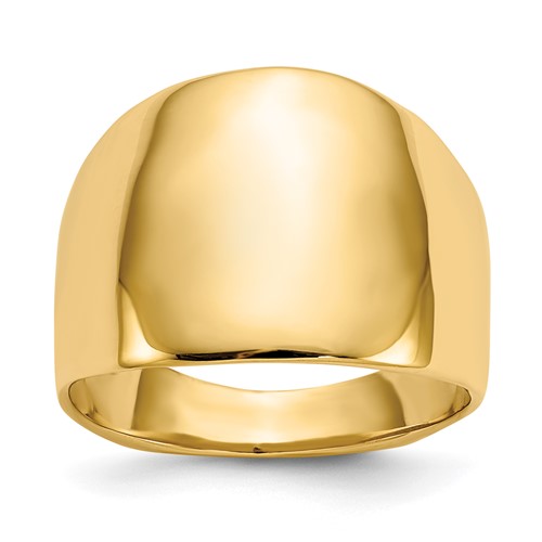 14k Yellow Gold Ladies' Polished Dome Ring