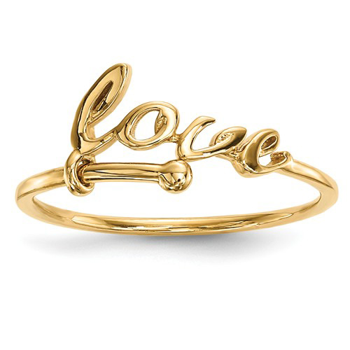 14kt Yellow Gold Adjustable Love Ring