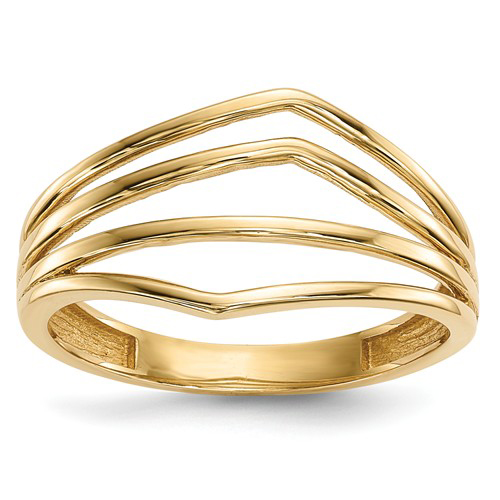 14kt Yellow Gold Four Bar Ring