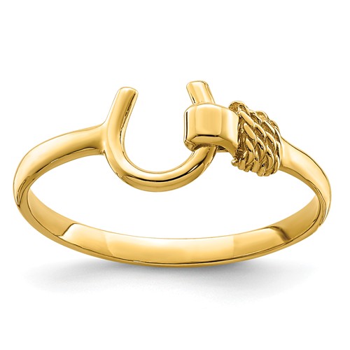 14k Yellow Gold Horseshoe Ring