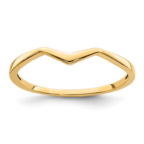 14k Yellow Gold Wedge Ring