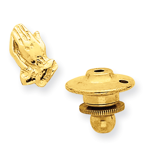 14k Yellow Gold 3/8in Praying Hands Tie Tac