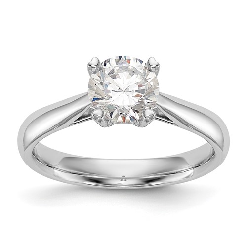 14k White Gold 1 ct Lab Grown Diamond Solitaire Engagement Ring