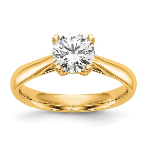 14k Yellow Gold 1 ct Lab Grown Diamond Solitaire Engagement Ring