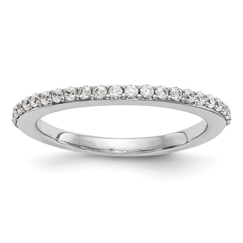 14k White Gold 1/4 ct True Origin Created Diamond Ring Shared Prong