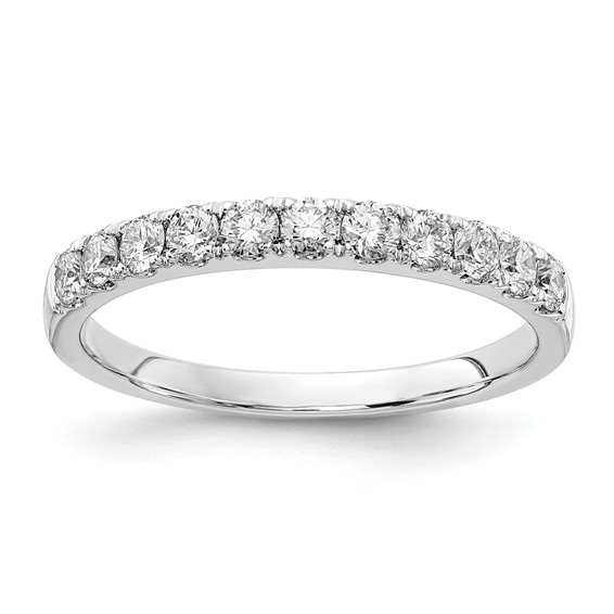 14k White Gold 1/2 ct tw Lab Grown Diamond Anniversary Wedding Band