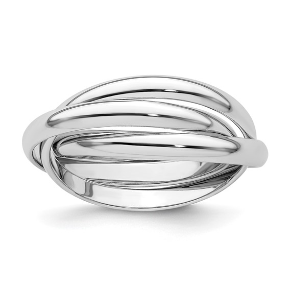 14kt White Gold Polished Rolling Ring