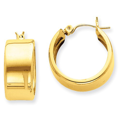 14kt Yellow Gold 5/8in Huggie Hoop Earrings 8.25mm