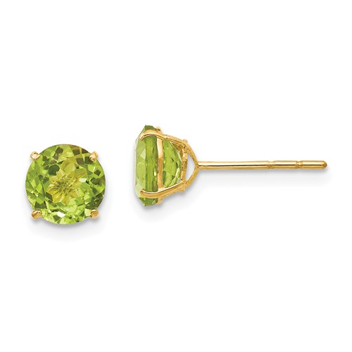 14k Yellow Gold Madi K 1.9 ct tw Peridot Stud Earrings