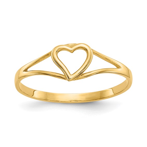 14kt Yellow Gold Madi K Open Heart Baby Ring
