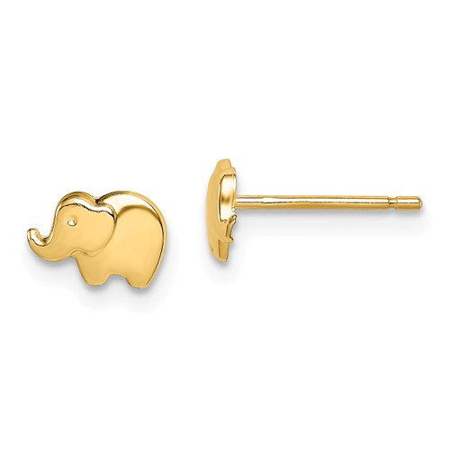 14k Yellow Gold Madi K Elephant Earrings