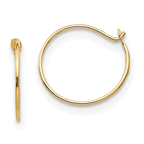 14kt Yellow Gold Madi K Kid's 7/16in Endless Hoop Earrings