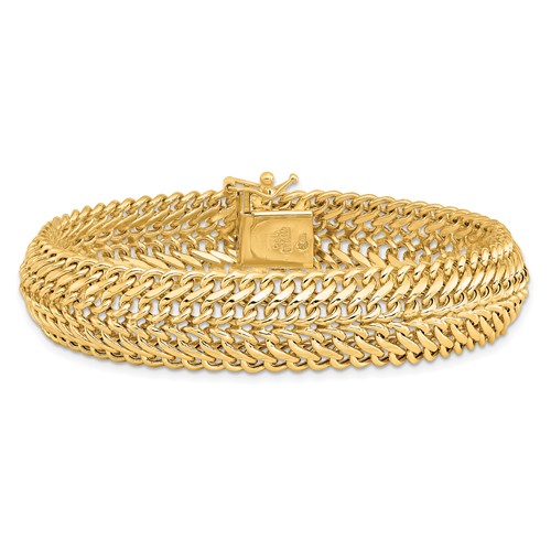 14kt Yellow Gold Monogram Chain Bracelet