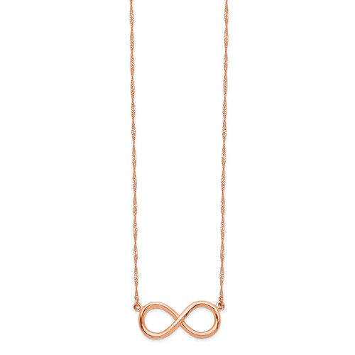 14k Rose Gold Classic Infinity Necklace