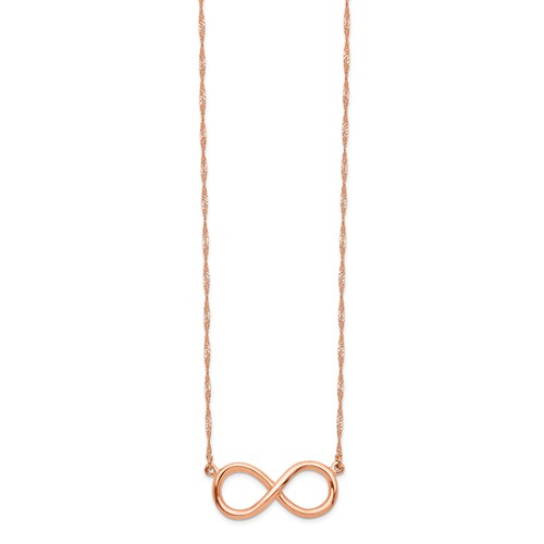 14k Rose Gold Classic Infinity Necklace