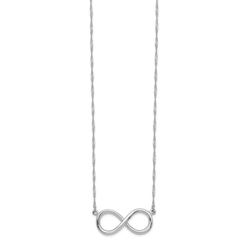14k White Gold Classic Infinity Necklace
