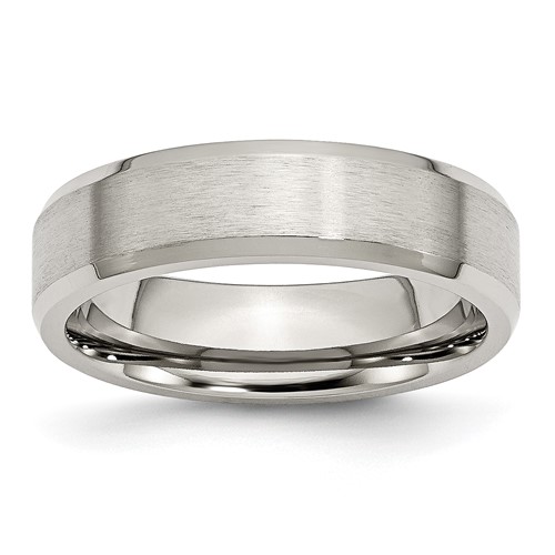 6mm Stainless Steel Flat Ring with Beveled Edges