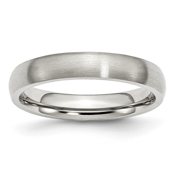 4mm Brushed Stainless Steel Ring