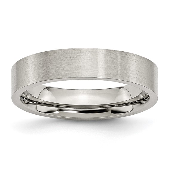 5mm Stainless Steel Brushed Flat Ring