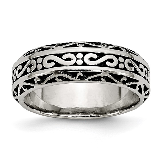 Stainless Steel Antiqued Band