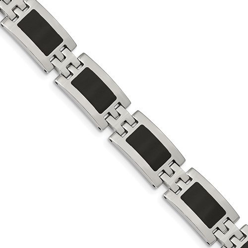 Stainless Steel Enameled Bracelet 9in