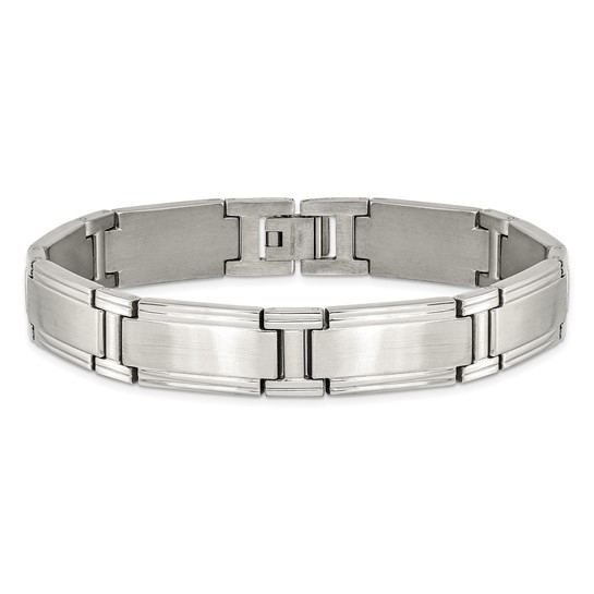 Stainless Steel 9.5in Bracelet with Fold Over Clasp